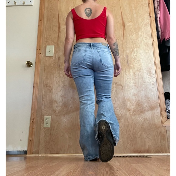 BKE Blue Flare Wide Leg Jeans - Picture 4 of 6